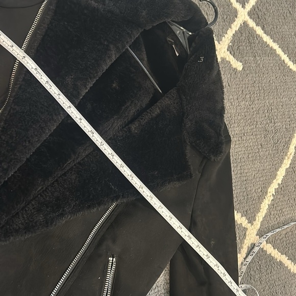 H&M FAUX FUR-LINED BIKER JACKET - Picture 13 of 15